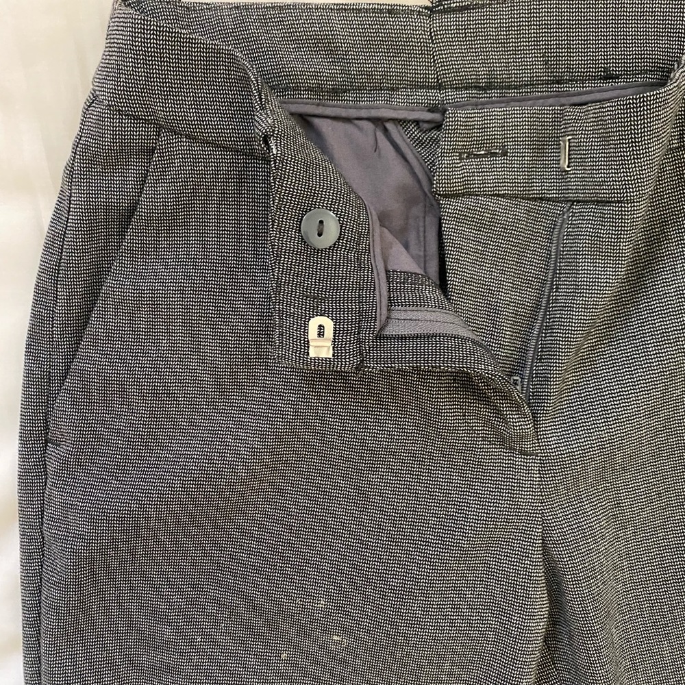 Minimal Plaid Gray Dress Pants
